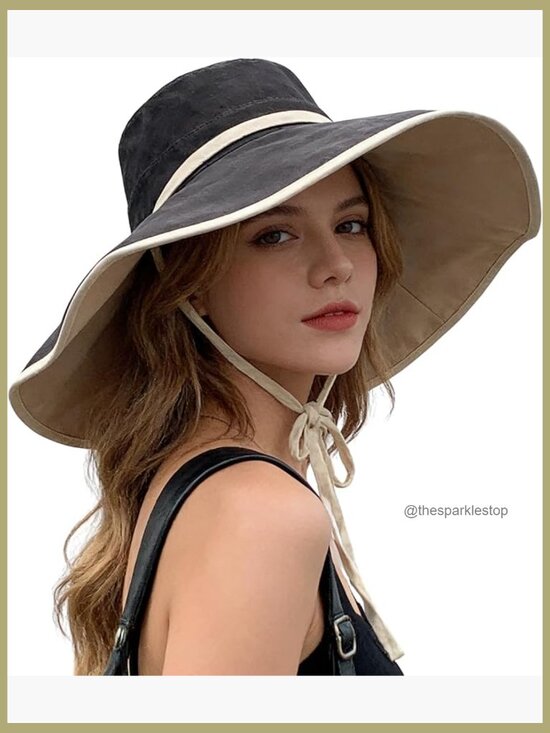 Wide Brim Sun Hat UPF 50+ Protection Reversible Foldable Polyester main image 6
